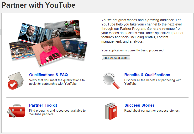 partner with Youtube 