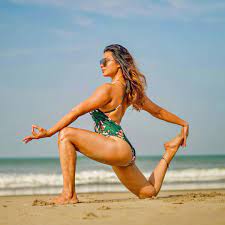Aashka Goradia Beach Yoga Session