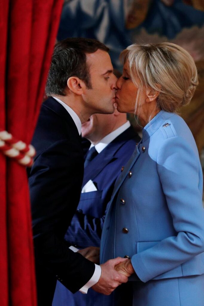 French President Emmanuel Macron and his wife Brigitte