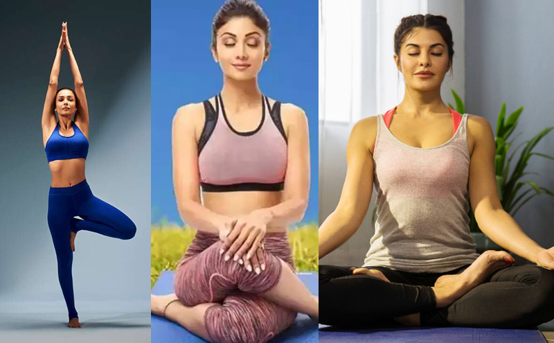 Yoga Postures from Female Bollywood Celebrities 