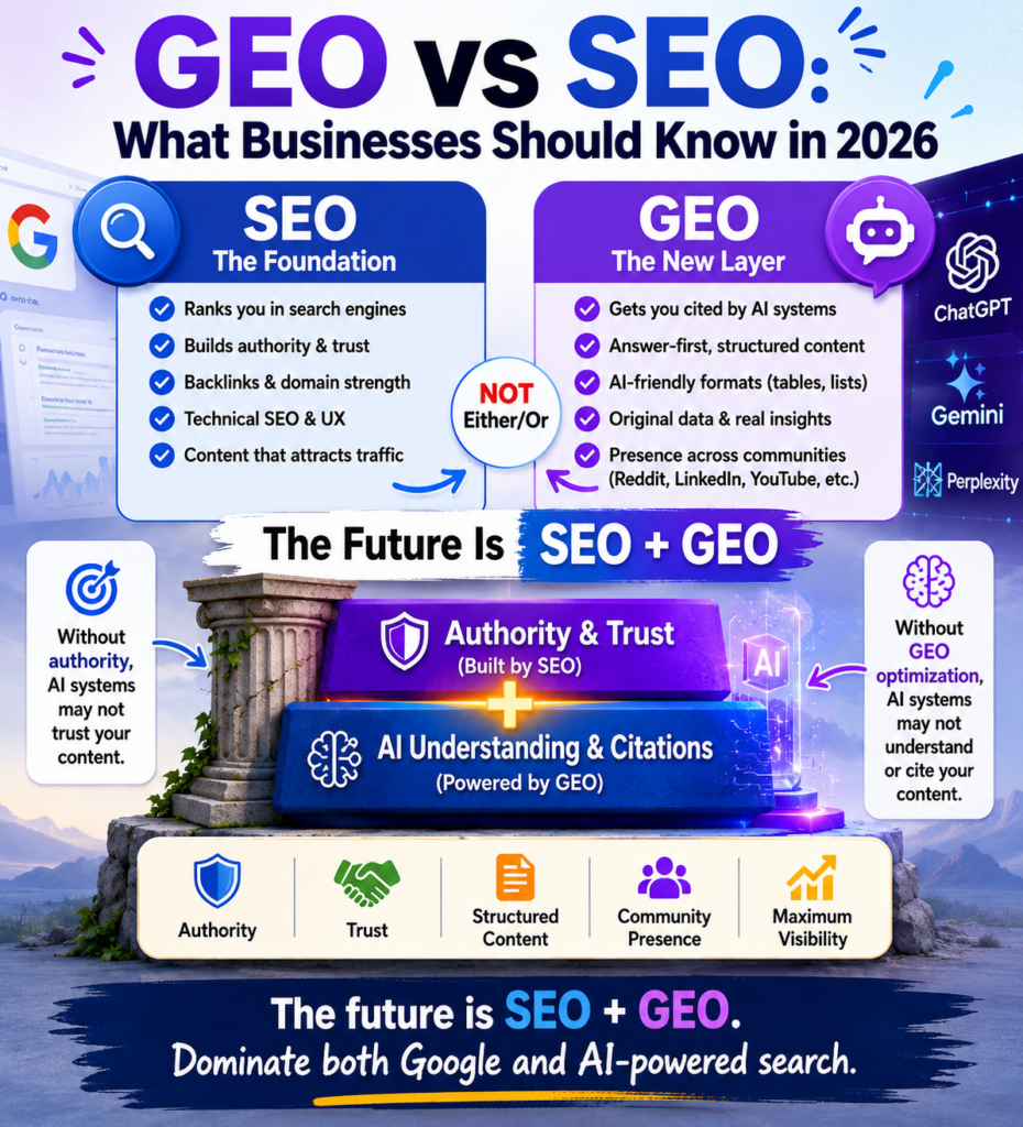 Google SEO Vs GEO or LLM SEO